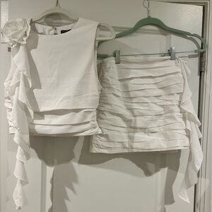 Abercrombie Rosette Ruffle Set, Top and Skirt